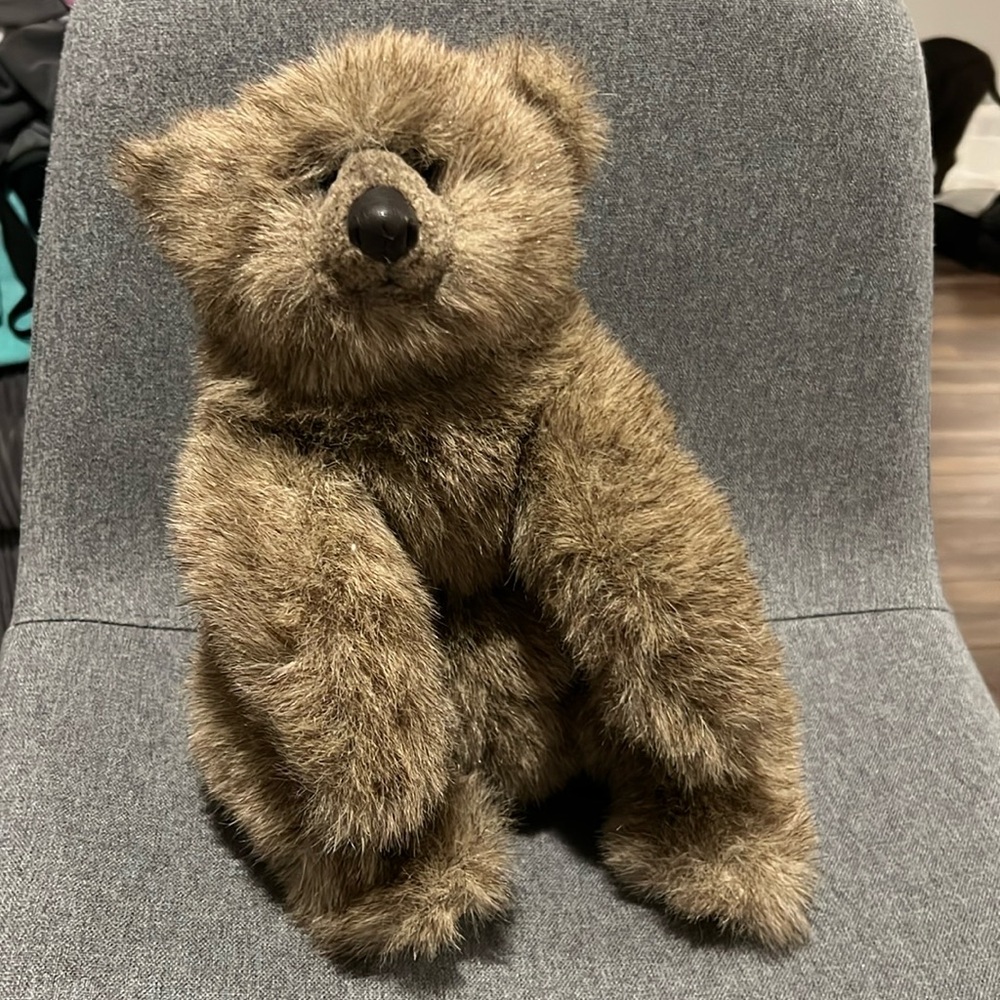 Vintage GUND Brown Bear 1980s 1985 Collectors Classic LE Large 22" Suede Paws